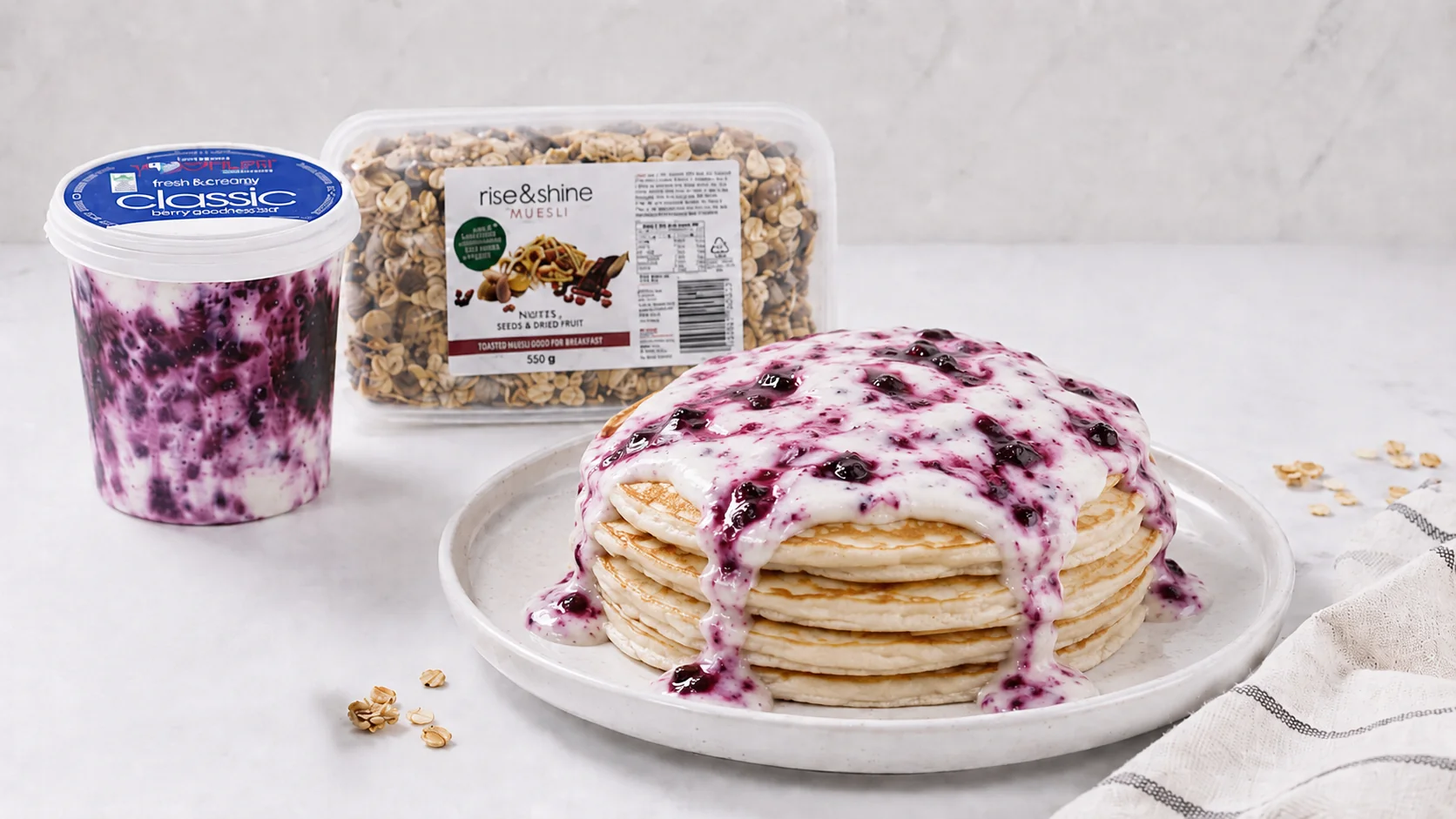 Fluffy Yoghurt Pancakes